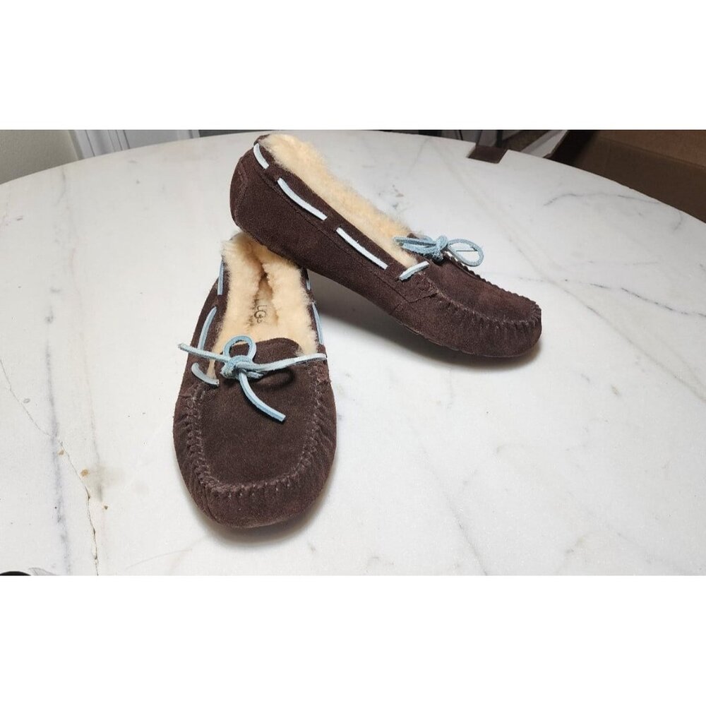 UGG Australia Women's Dakota Brown Suede Mocassin Slippers